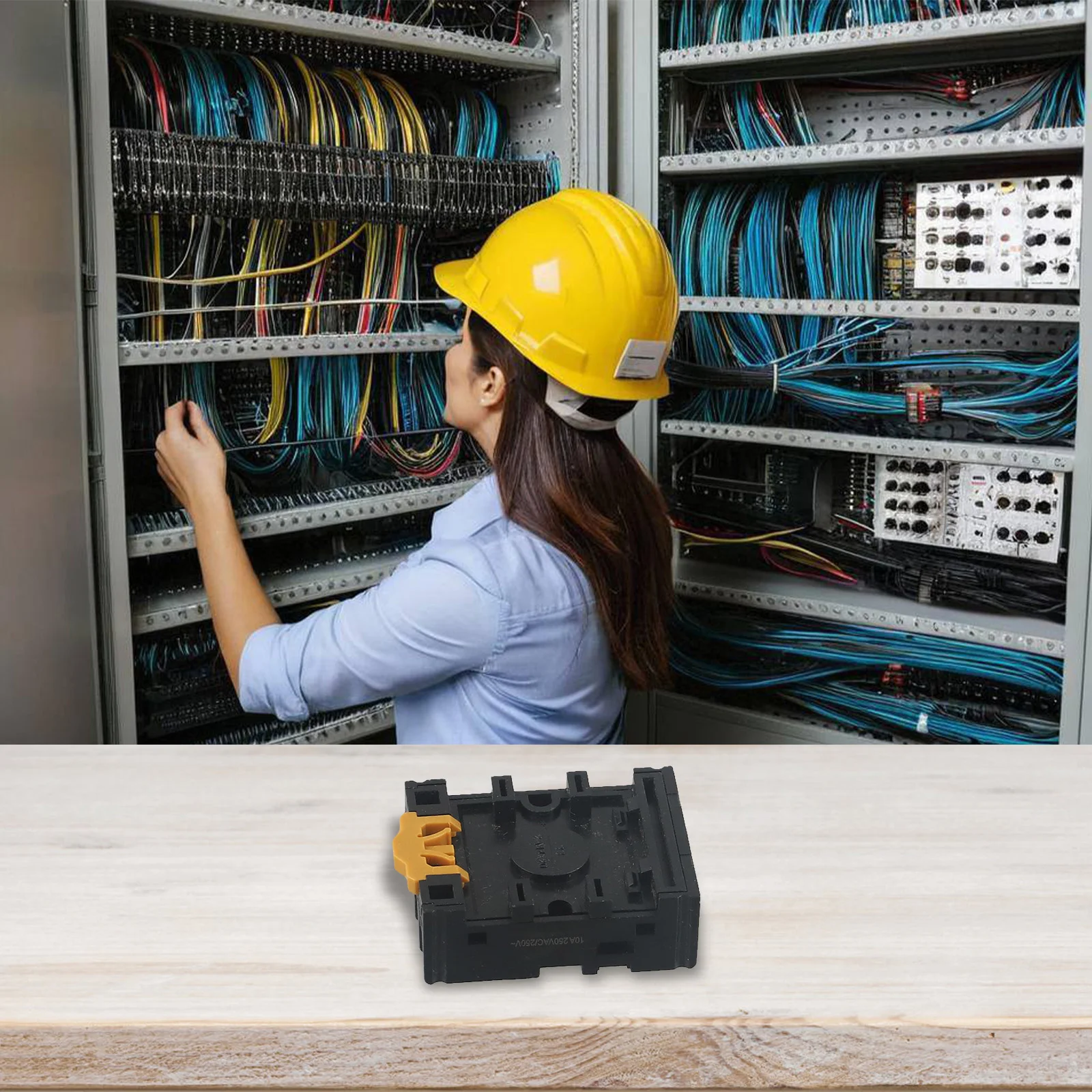 Relay Socket Base for PF083A 8pin Series Relay Widened Galvanized Copper Sheet U Installation Buckle Guide Rail Installation