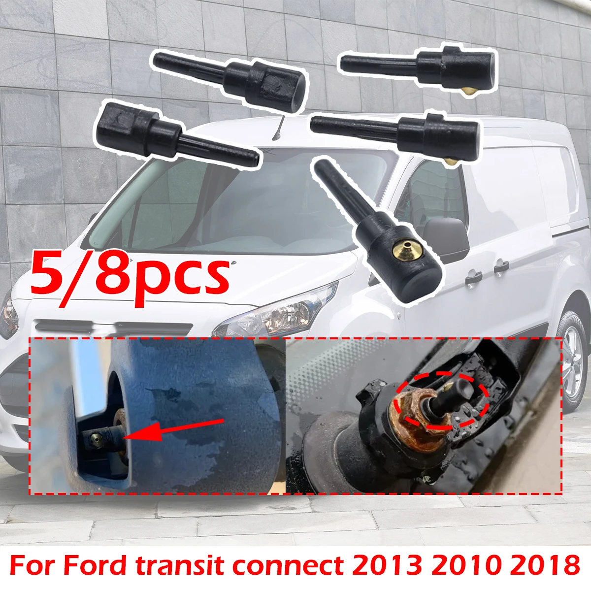 

5/8PC Rear Wiper Washer Jet Nozzle Windscreen Window Spray Cover Cap Rocker For Ford transit Connect Benz A Class 3B9955985A