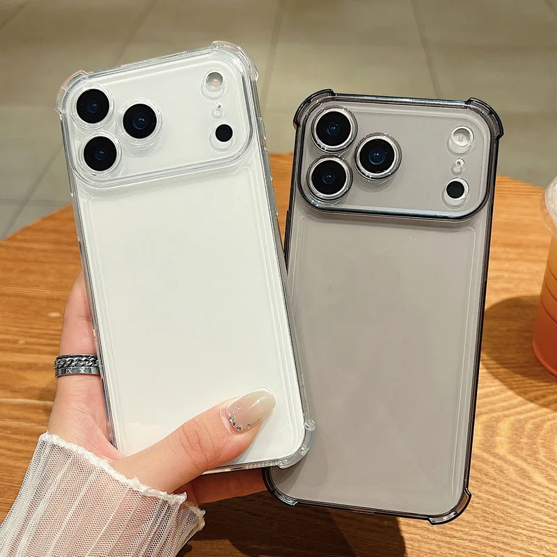 Weiche TPU-klare Handyhülle für iPhone 17 Air 15 16 Pro Max, stoßfeste Silikonhülle für iPhone 14 15 Plus 12 17 Pro Max 16e 11