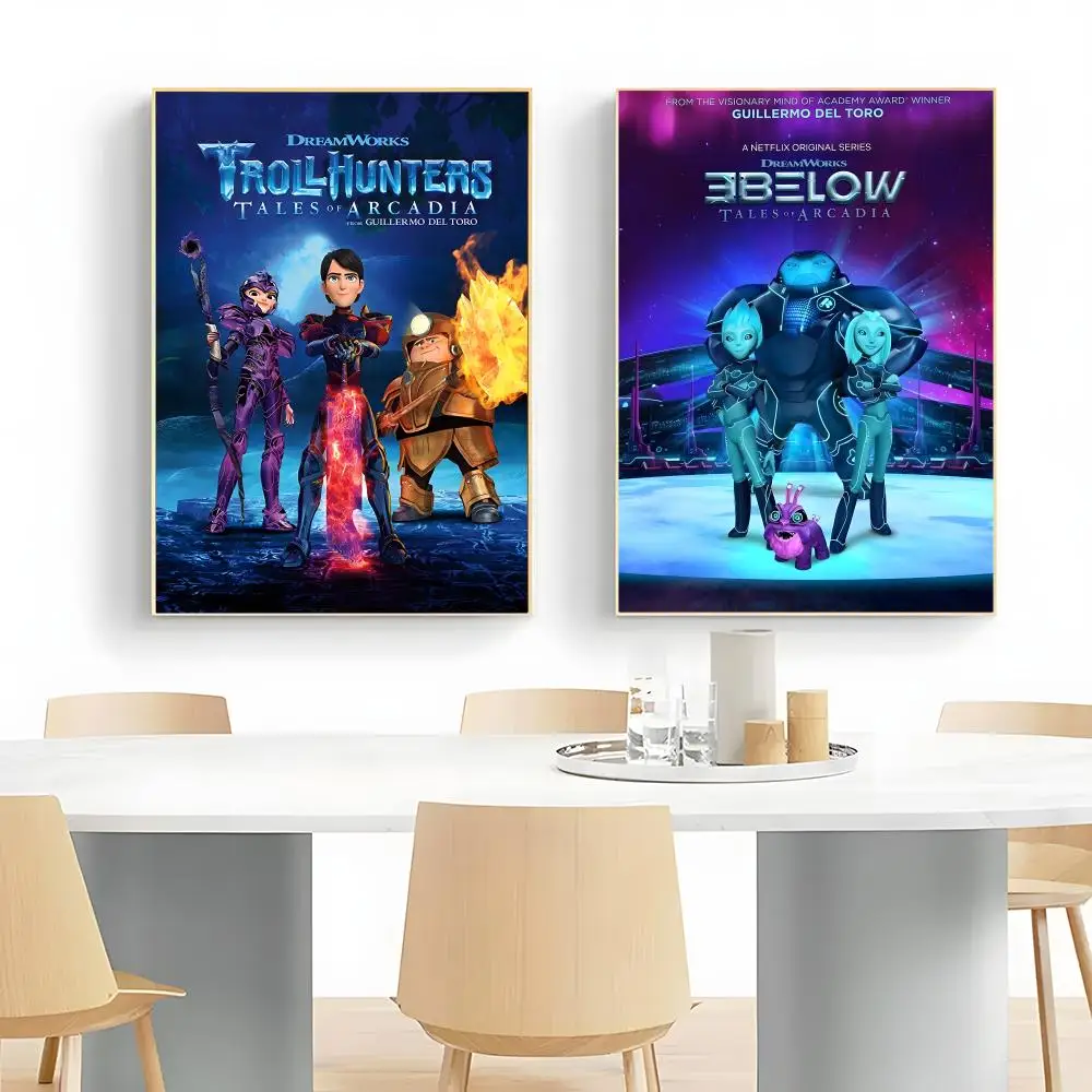 Animated Series T-3Below Tales Of Arcadia Poster Frameless Peel-and-Stick Removable Wall Art Print