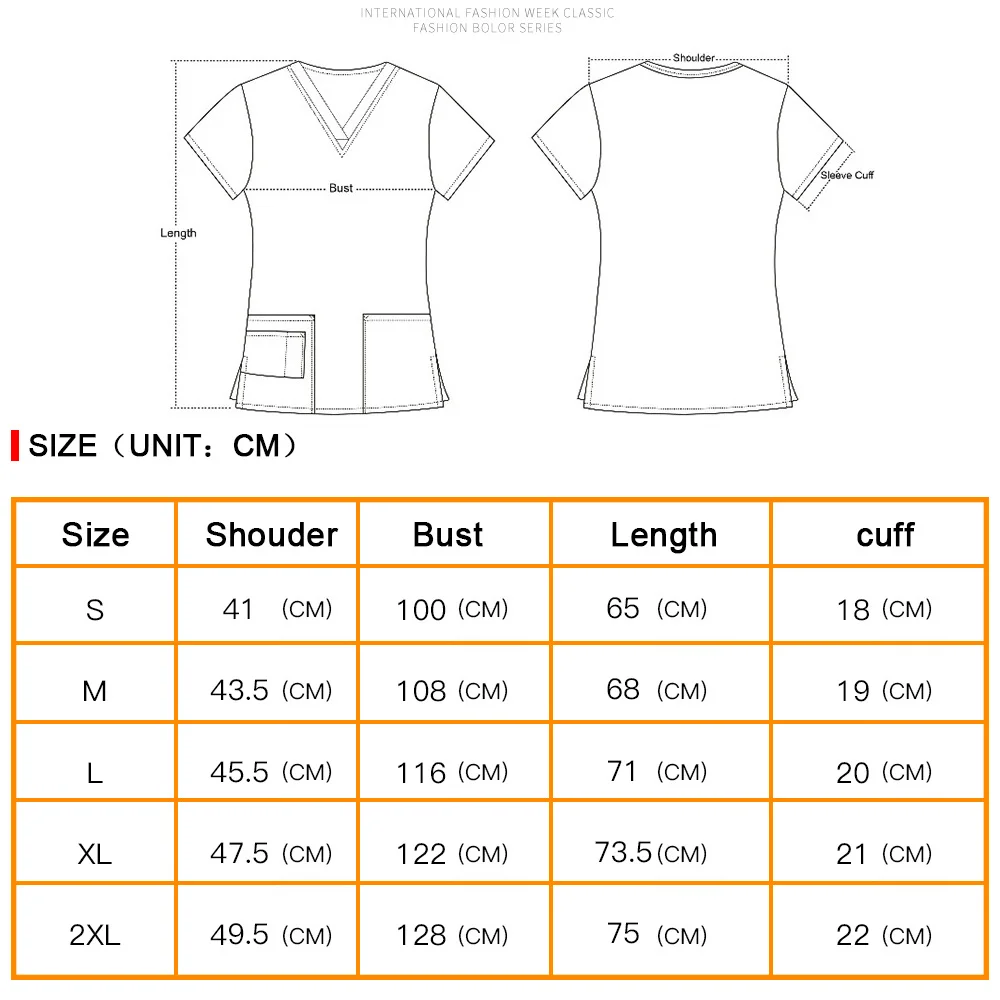 Nurse Scrubs Tops Women Workwear Beauty Salon Work Clothes Spa Uniform Scrub Shirt Surgical Tops Clinic Uniform Dentist Overalls