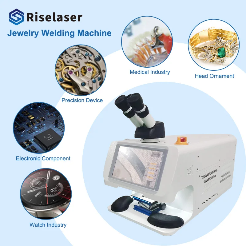 Gold Silver Jewelry Repair CCD Microscope Touch Screen 60W 100W 150W 200W Mini Compact Laser Spot Welding Machine