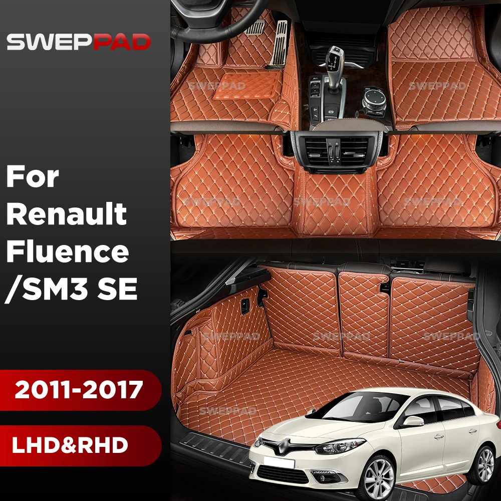 Car Floor Mats For Renault Fluence /SM3 SE 2011-2017 16 Trunk mat Cargo Liner Protection Carpet Custom Floor Liners Accessories