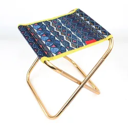 Folding Chair Stools Mini Seat Aluminum Alloy Portable for Outdoor Camping Fishing Picnic Beach Folding Chair Stools