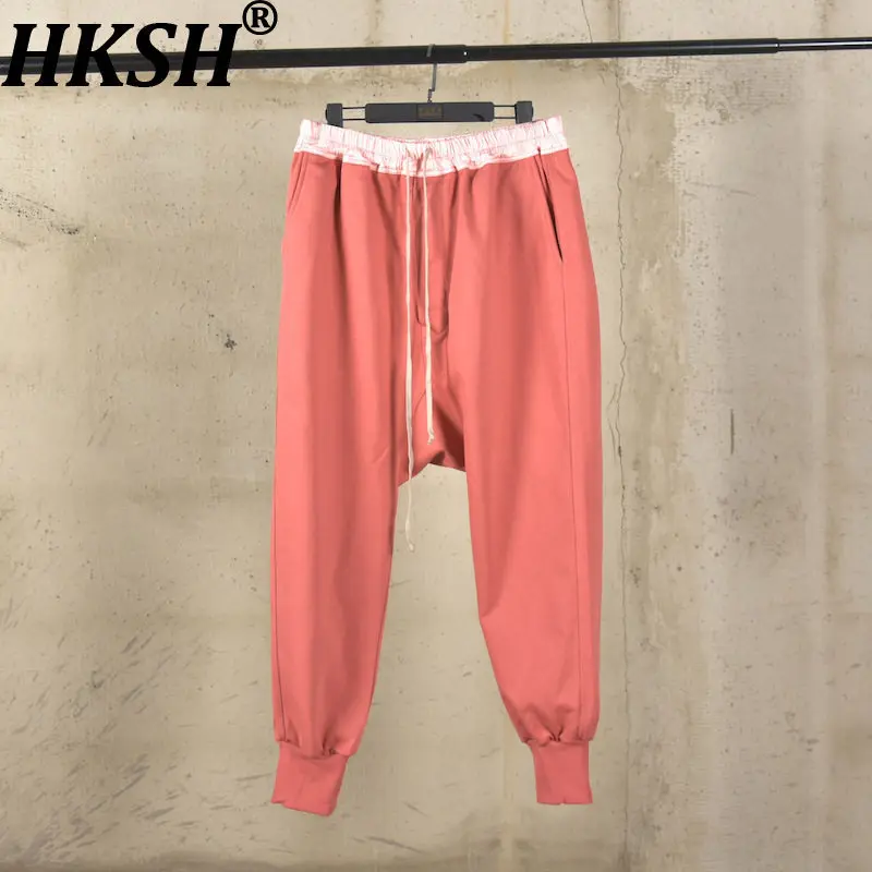 HKSH Niche Design RO Style Cotton Spring Autumn Winter New Men Tide Punk Harem Pants Thick Terry Dark Fashion Trend Chic HK18470