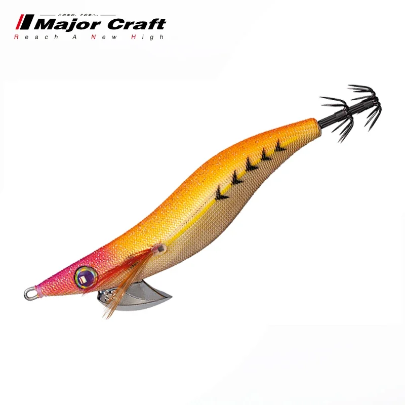 MajorCraft اليابان 2.5 3.0 3.5 توهج خشبي الروبيان الطعم EGI JIG خطاف الحبار جديد لويا الأخطبوط الحبار إغراء
