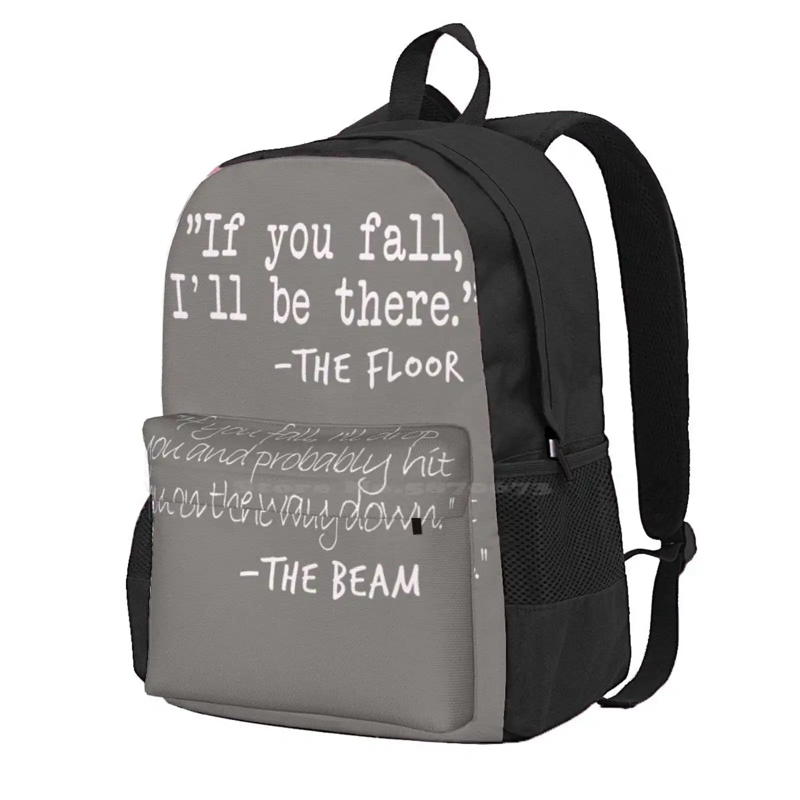 Funny Gymnastics Quotes Designs If You Fall Floor Beam Quote For Gymnasts Hot Sale Schoolbag Backpack Fashion Bags Christian