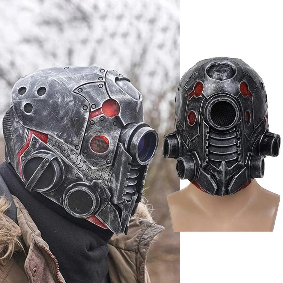 

2025 Cyberpunk Mask Helmet Halloween Steampunk Robot Mask Hood Scary Costumes