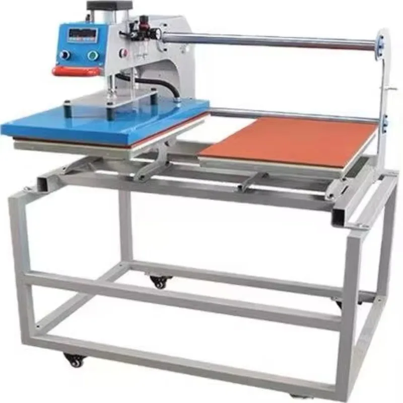 

【Fashionable】Pneumatic Heat Transfer Printing Machine For T-Shirt Sublimation 38*38 40x50 40x60cm Two Stations Core Component En