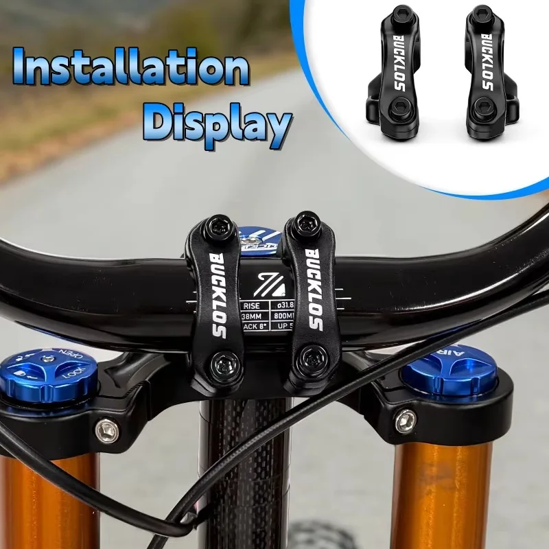 Bucklos Direct Mount Vorbau für Mountainbikes, 31,8 mm/35 mm Lenkerklemmung, MTB Lenkervorbauten, 2-teiliger leichter geteilter Fahrradvorbau – Detail 4