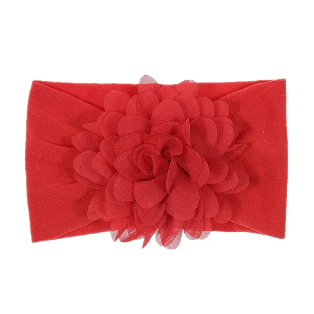 Baby Girls Headbands Tulle Hair Bows Head Wraps Chiffon Flowers Soft Stretchy Turban Headband for Newborn Infant Girls Toddlers