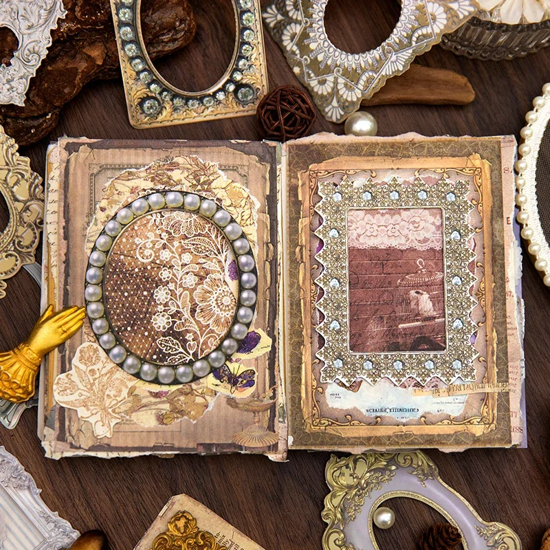 Handwriting Material Pack para Handwriting Handbook, Retro Border Notebooks, Base Writing, Scrapbook Cut, Clássico, 10 Folhas, 150*85mm