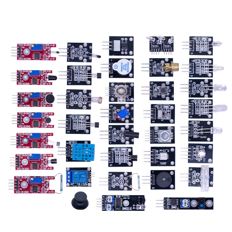 For Arduino 45 Kinds of Sensors Digital Temperature Humidity RGB LED Soil Buzzer Sound Ultrasonic Sensor Module UNO R3 MEGA2560