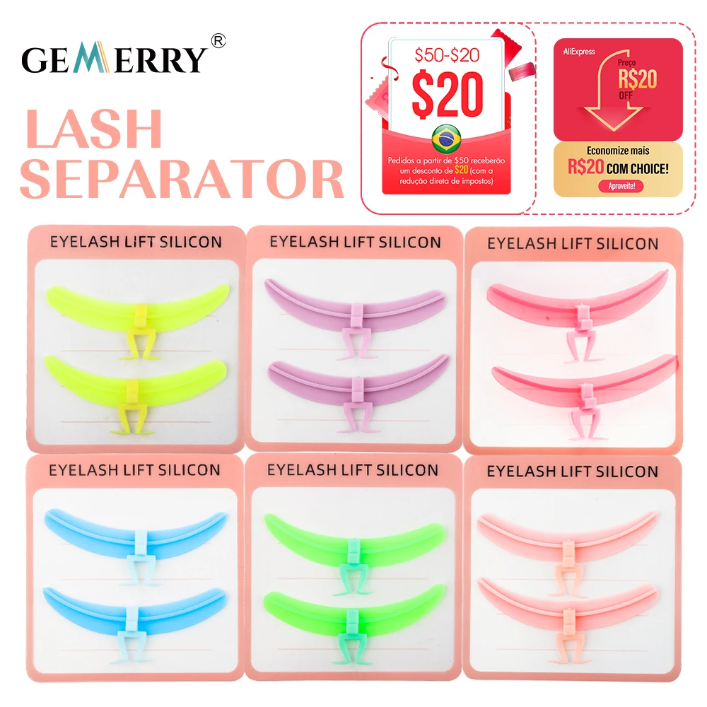 

Gemerry Eyelash Separator Supplies Lash Extension Reusable Silicone Pads Eyelash Grafting For Beginners Professional Makeup Tool