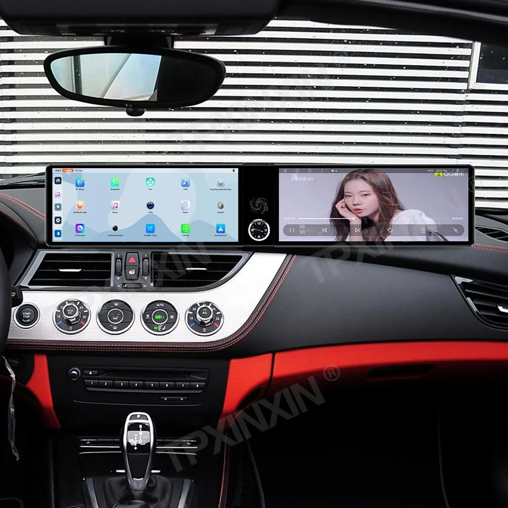 

12,3-дюймовый автомобильный радиоприемник с двойным экраном для BMW Z4 NBT/CIC 2009-2017, автомобильный мультимедийный видеоплеер, стерео GPS-навигация, головное устройство Carplay