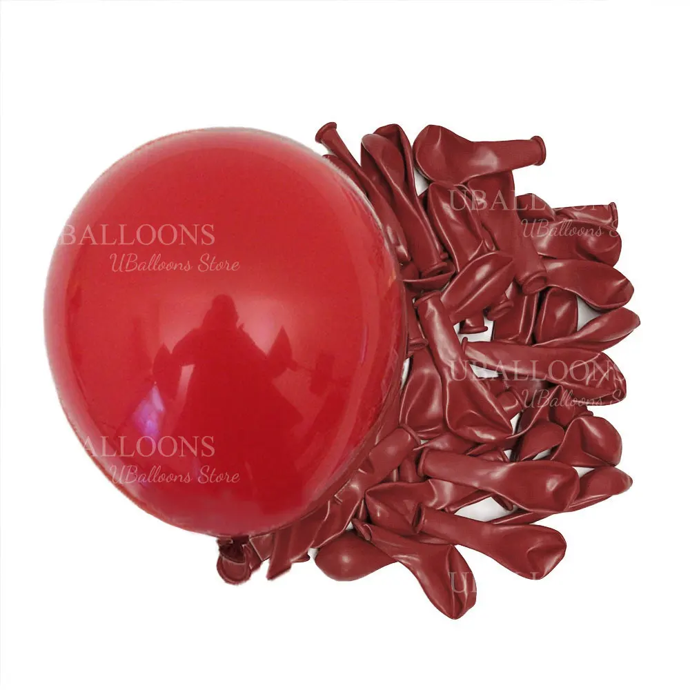 10/30/50 Stück rote Luftballons, dunkler weinroter Granat, Burgunder-Latexballons für Geburtstag, Weihnachten, Verlobung, Hochzeit, Party-Dekoration