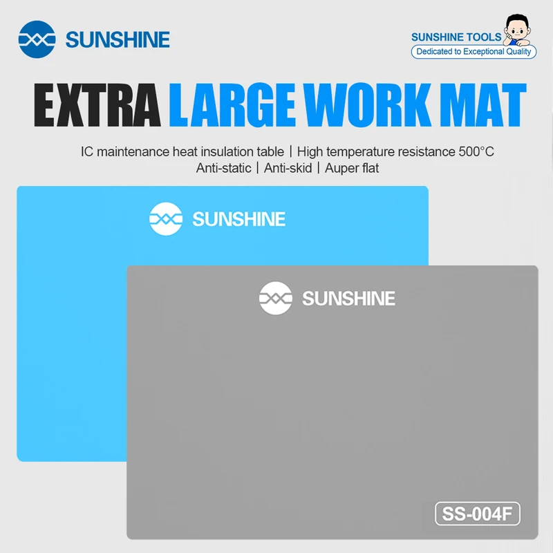 SUNSHINE SS-004F Large Silicone Soldering Mat Anti-Static Heat-Insulation Working Pad BGA Soldering Station Welding Repair Tools