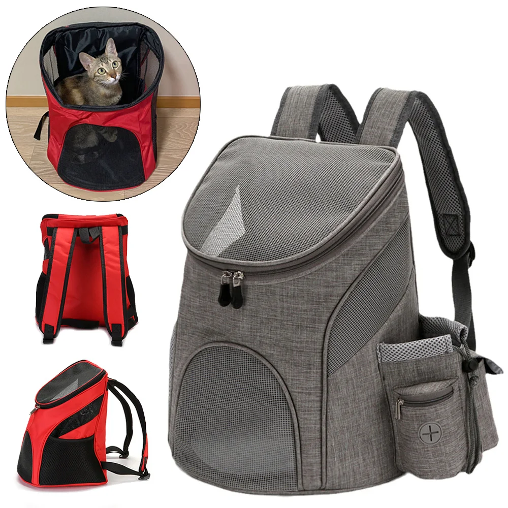 

Дышащий рюкзак-переноска из сетчатой ткани для кошек и щенков S/L, сумка для переноски домашних животных, для кошек, котят, маленьких собак, товары и аксессуары для прогулок на природе