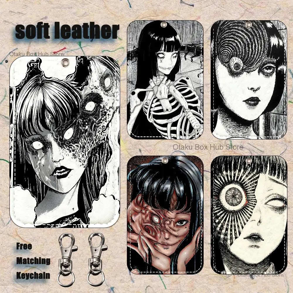 

Horror Anime T-Tomie Holder Keychain For Bank Business Work Card Holder Student Card Protective Case Bus Card