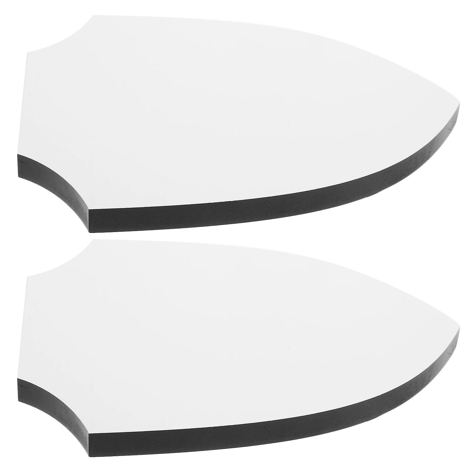 

2 Pcs Shield Decoration Wood Plaques Blank Wooden Sign Small Shields Unfinished Heat Transfer Photo Frame Material Home