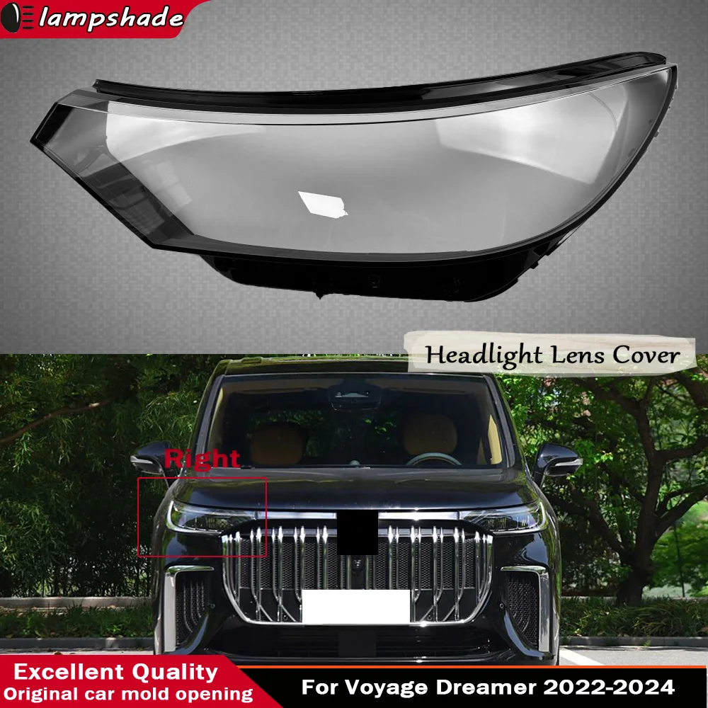 

Car Front Headlamp Cover For Voyage Dreamer 2022 2023 2024 Headlight Shell Transparent Lampshade Lens Plexiglass Car Accessories
