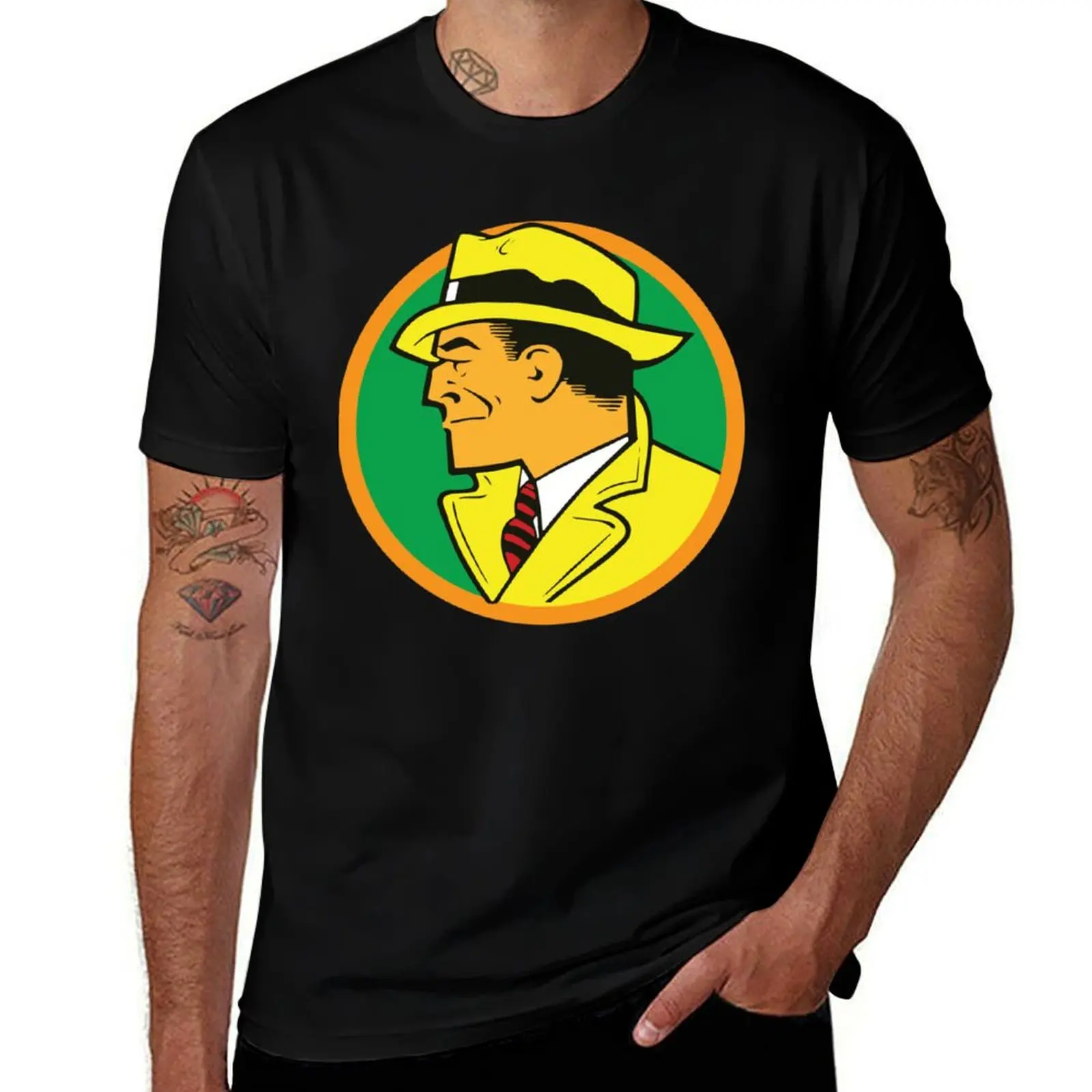 Dick Tracy T-Shirt Daily Wear Plain Short Sleeve Shirt T-Shirt