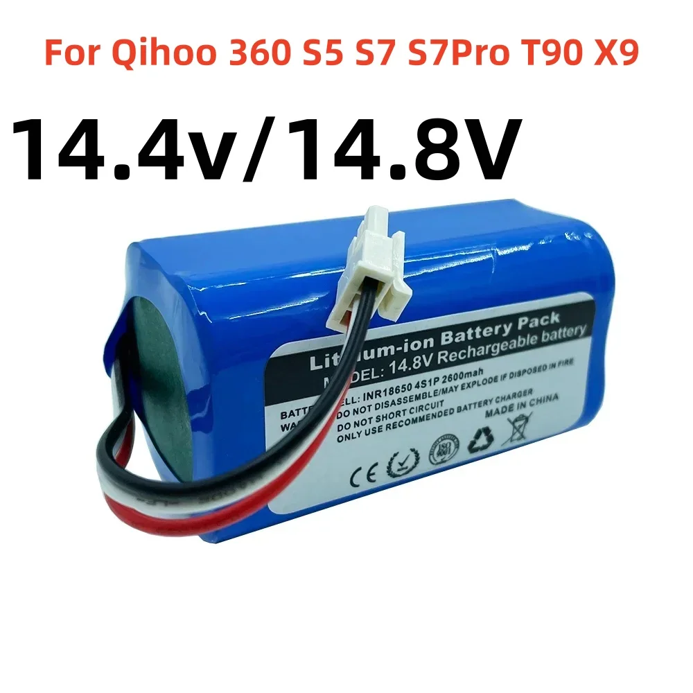 

. New Battery 2600mah 3200mah 3500mah 14.4V For Qihoo 360 S5 S7 S7Pro T90 X9 Robotic Vacuum Cleaner Replacement Batteries