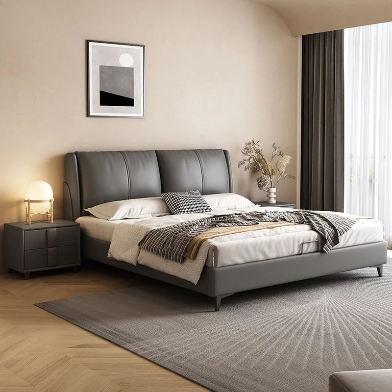 Light luxury solid wood soft bag bed 1.5m single bed 1.8m Internet celebrity double master bedroom