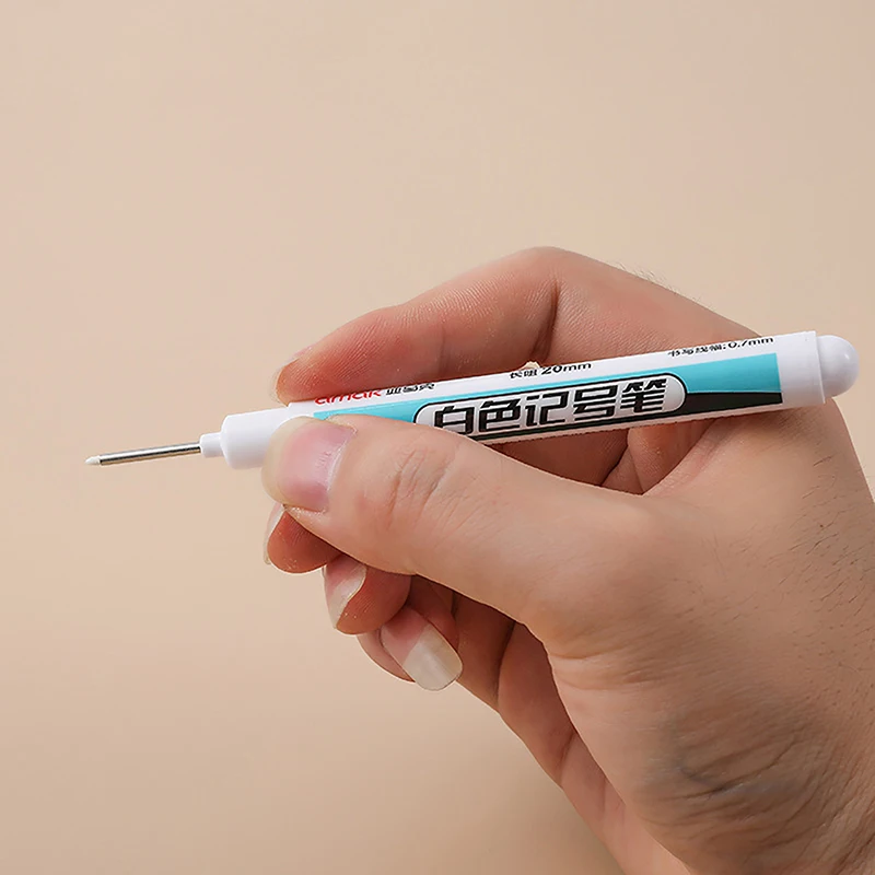 White Permanent Marker Pens 3Pcs Paint Markers For Wood Rock Plastic Leather Glass Stone Metal Art Supplies