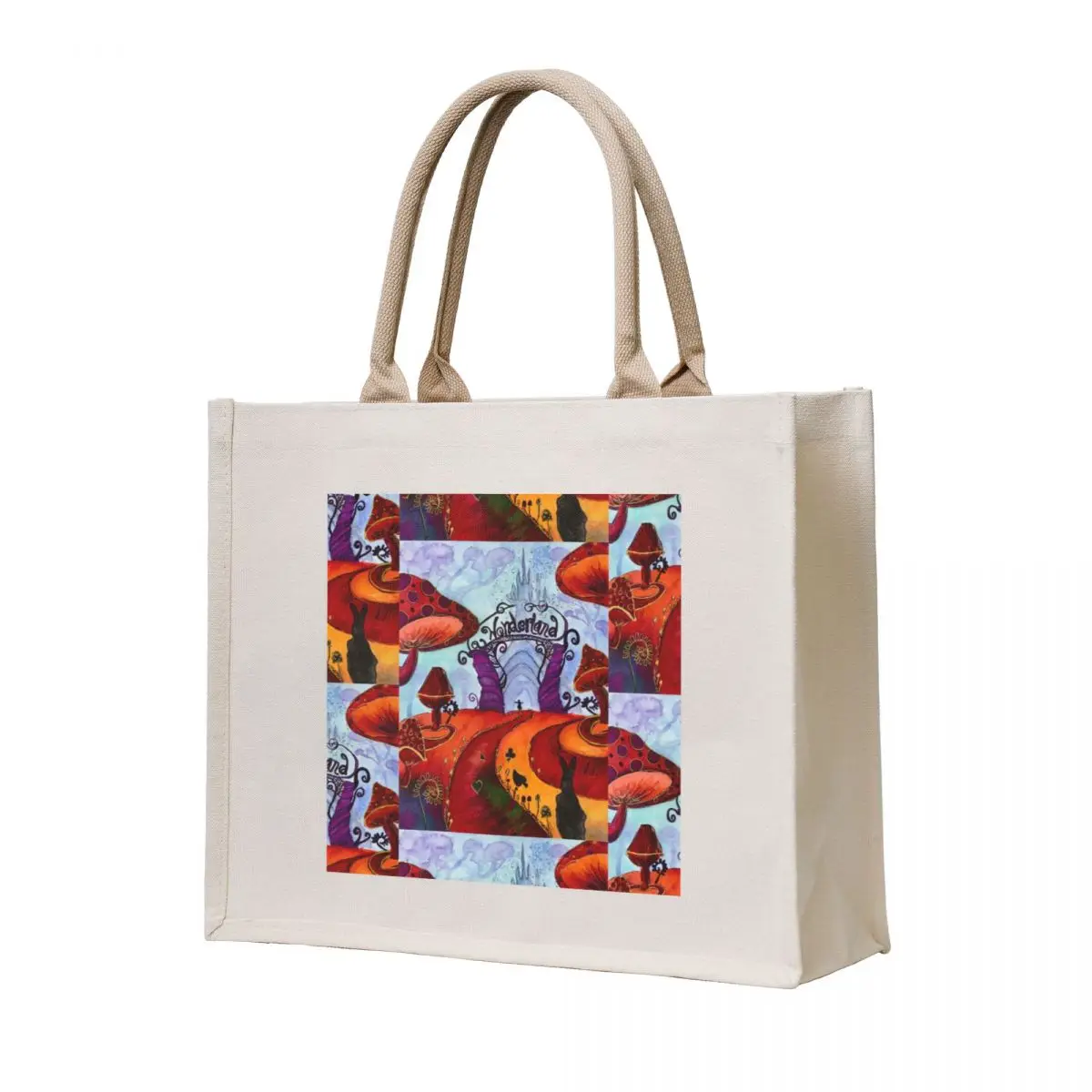 

wonderland Tote Bag shopping cart bags hand bag ladies canvas tote bags Women's bag