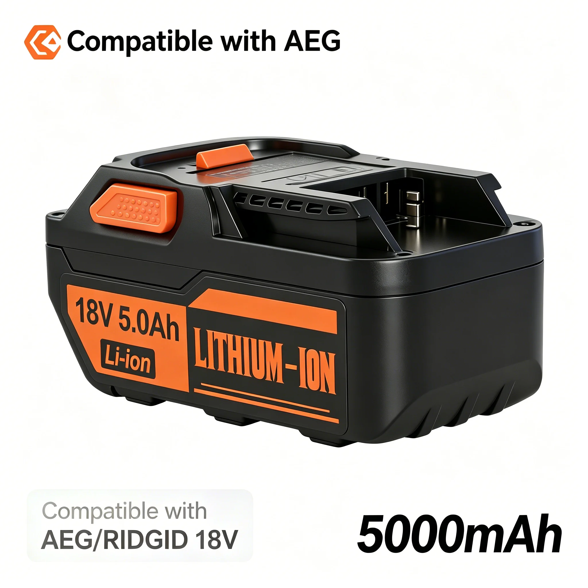 

For AEG 18V 5000mAh Lithium-Ion Battery For RIDGID R840087 R840085 L1815R L1850R L1830R R840083 Series Cordless Power Tool