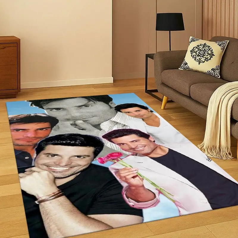 Latin Pop Chayanne Puerto Rican Living Room Non-Slip Area Rug Soft Carpet for Bedroom  Playroom Sofa,Home Decor Doormat Gift