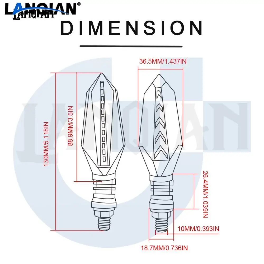Universal Motorcycle Turn Signal Flowing Water Flashing Led Light Tail Light For Kawasaki versys 650 For Suzuki For Honda cb650f