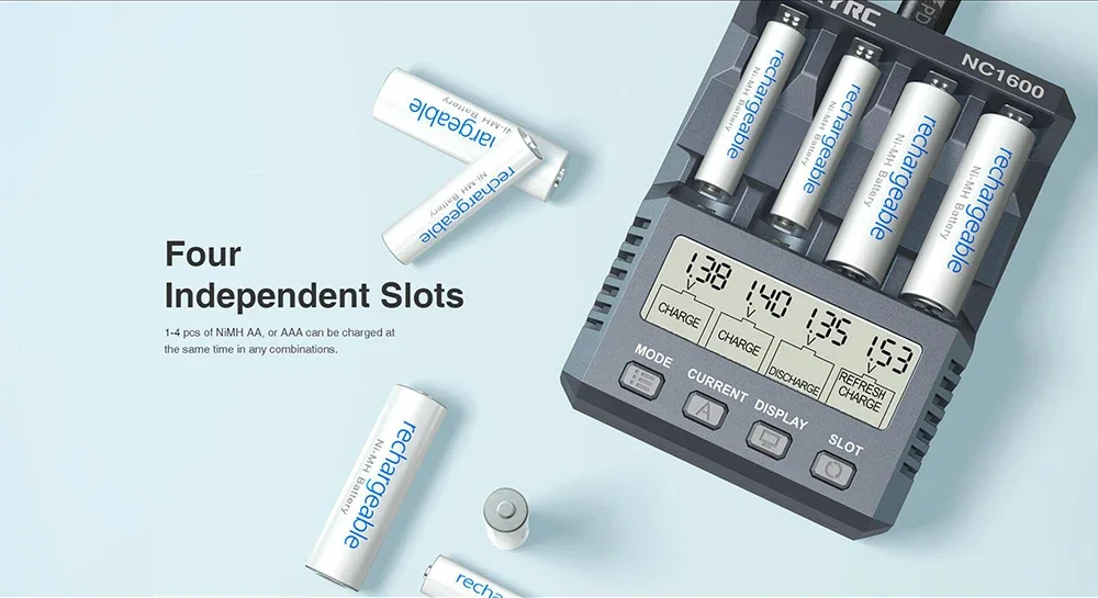 SKYRC NC1600 Battery Charger with Analyzing Function for AA/AAA Ni-MH-Nichrome 5-7 Mixed Battery Charging