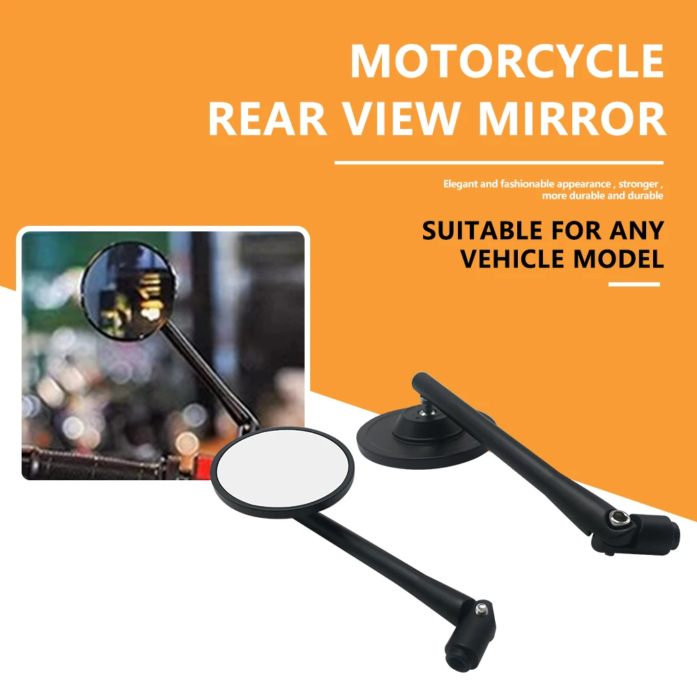 

Universal For Kawasaki Motorcycle Round Rearview Mirror Rotate Black Retro Handle Bar End Conversion CNC Rear View Mirror