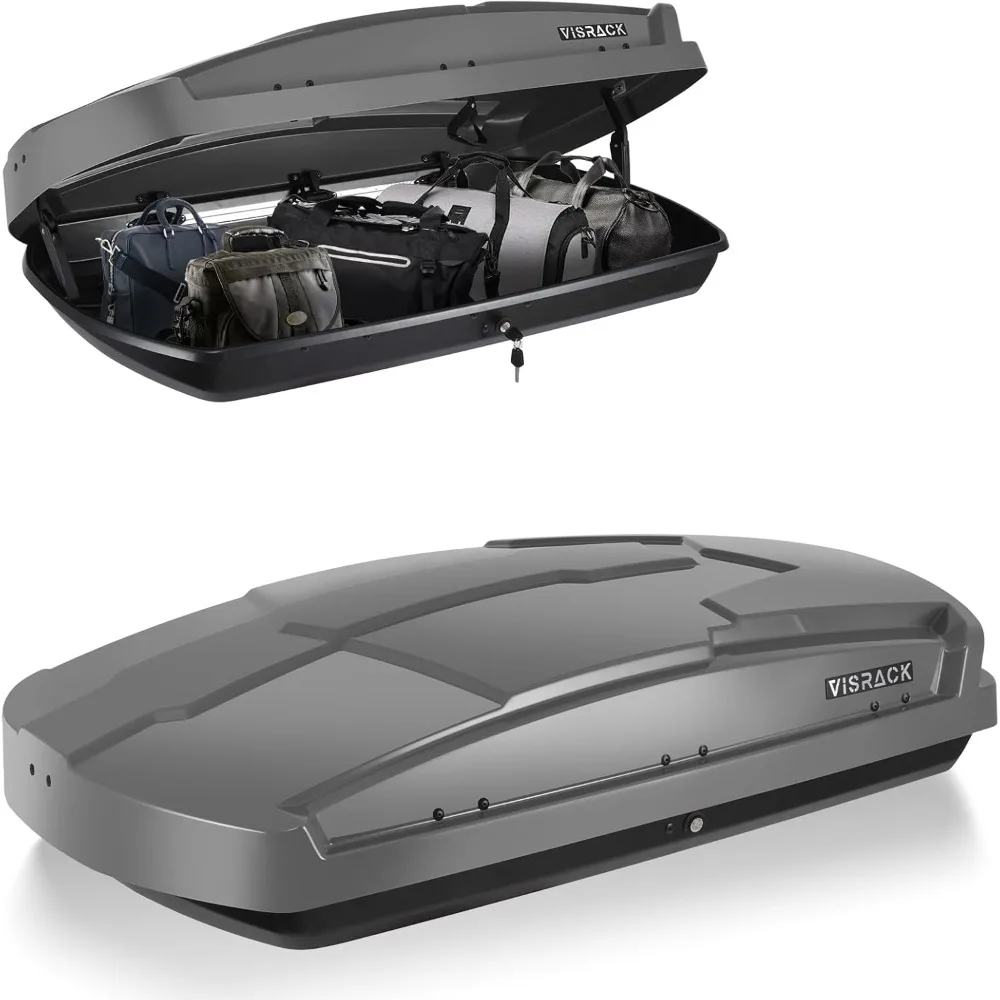 

Грузовой ящик на крышу с твердым корпусом и ключами безопасности, сверхпрочный водонепроницаемый ящик для хранения на крыше, 58,3 л x 35,4 Ш x 13 ч дюймов, 15,5