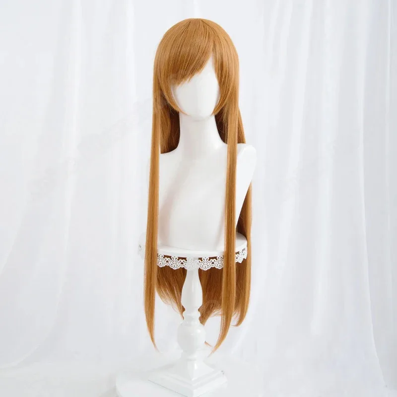 

Аниме Sword Art Online Yuuki Asuna Косплей Высокотемпературная проволока Длинные волосы с шапочкой для парика для женщин
