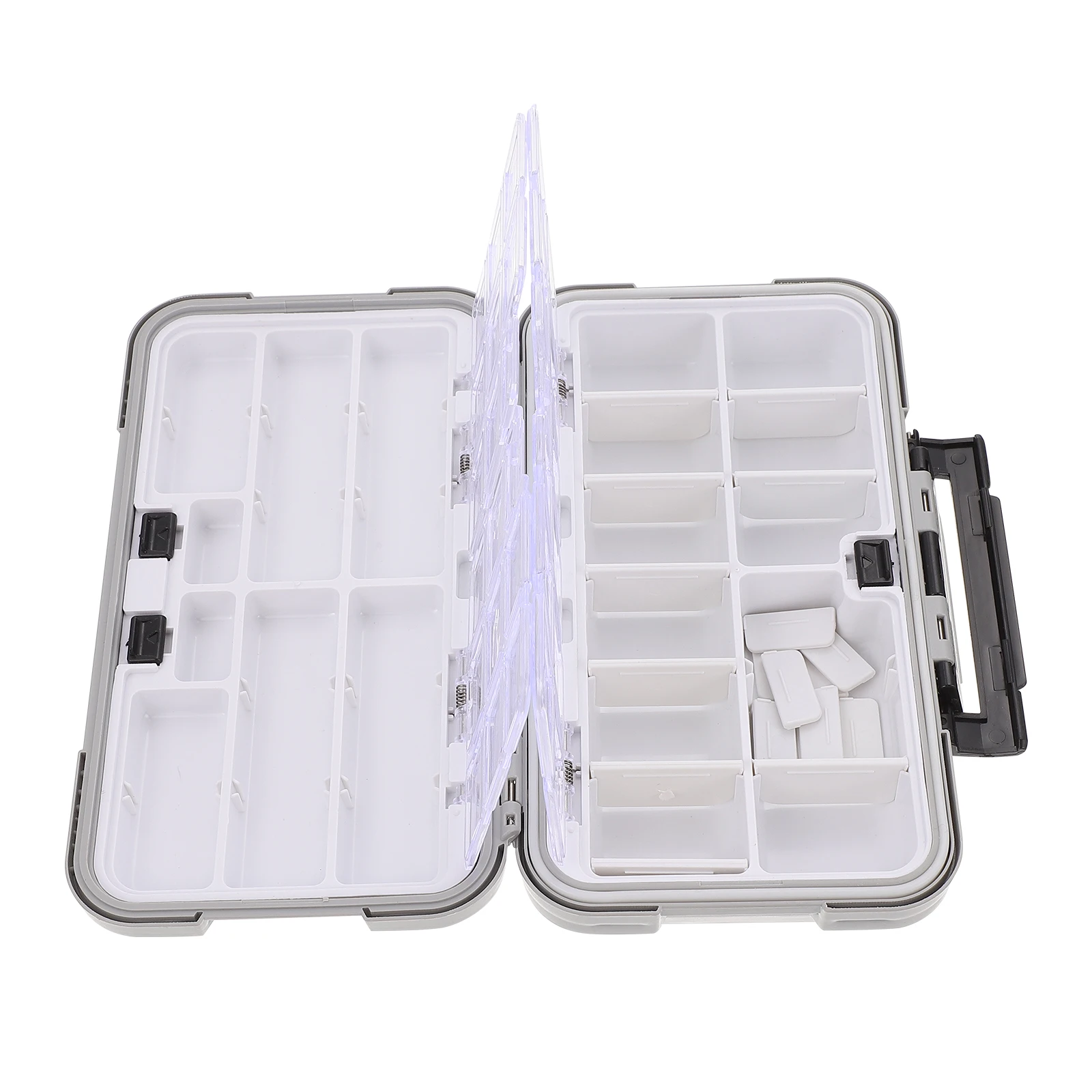 

Waterproof Accessory Box Fishing Holder Tackle Organizer Case Toolbox Grey Containers