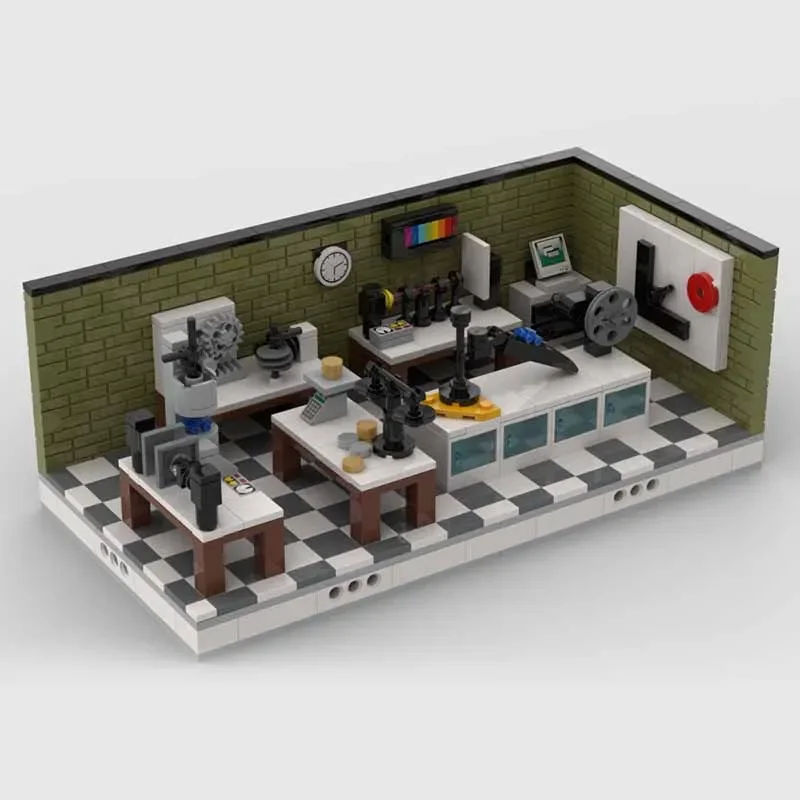 Laboratory Scene Model Moc Building Bricks Science Lab Set Pack Technology Modular Blocks Gifts Christmas Toys DIY Sets Assembly