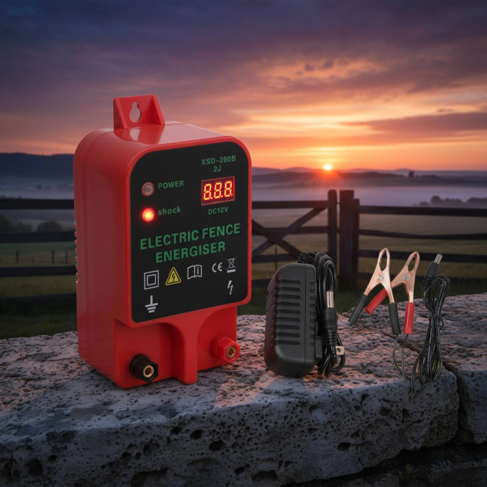 

Electric Fence Main Single Unit High Energy Conversion Fence Pulse Pulse Generator Livestock Control Gear Two Terminal Design