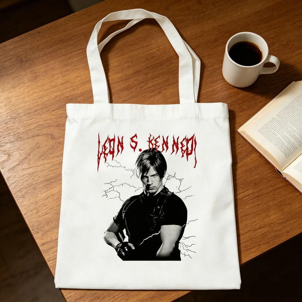 Leon Kennedy tote bag einkaufstasche bolsas de tela reusable totebag grocery femme