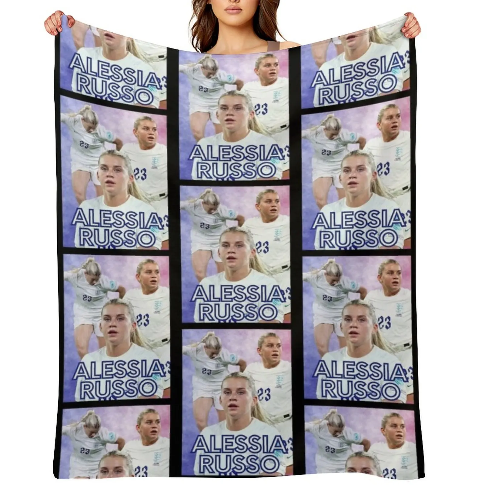 

Alessia Russo number 23 England football Home Throw Blanket Designers Luxury Cute Soft Big Blankets