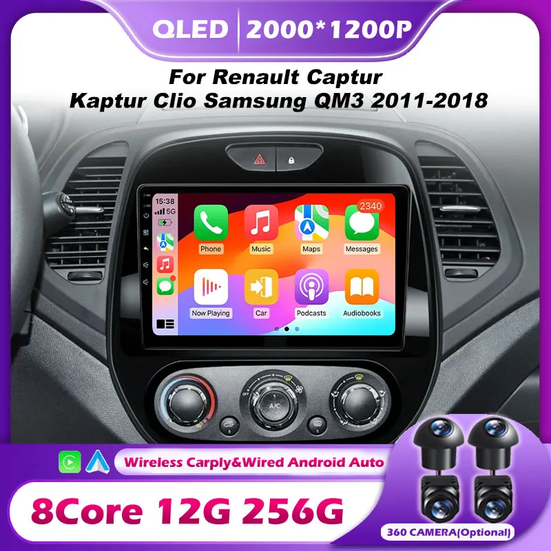 Android 16 Car Radio For Renault Captur Kaptur Clio Samsung QM3 2011-2018 Stereo Wireless Carplay Auto Video GPS Autoradio Tools