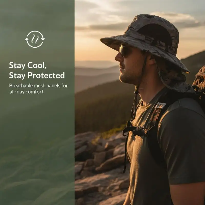 New Unisex Summer Windproof Panama Cap Wide Brim Waterproof Quick-drying Hat for Outdoor Hiking Climbing Camping