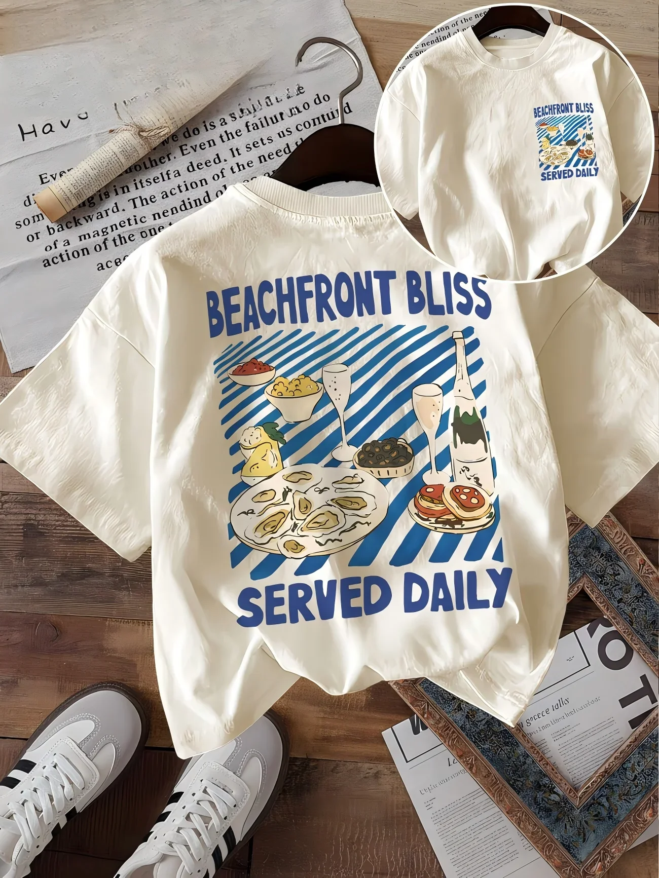 T-shirt graphique pour femme, style méditerranéen italien, esthétique vintage Harajuku, haut à manches courtes
