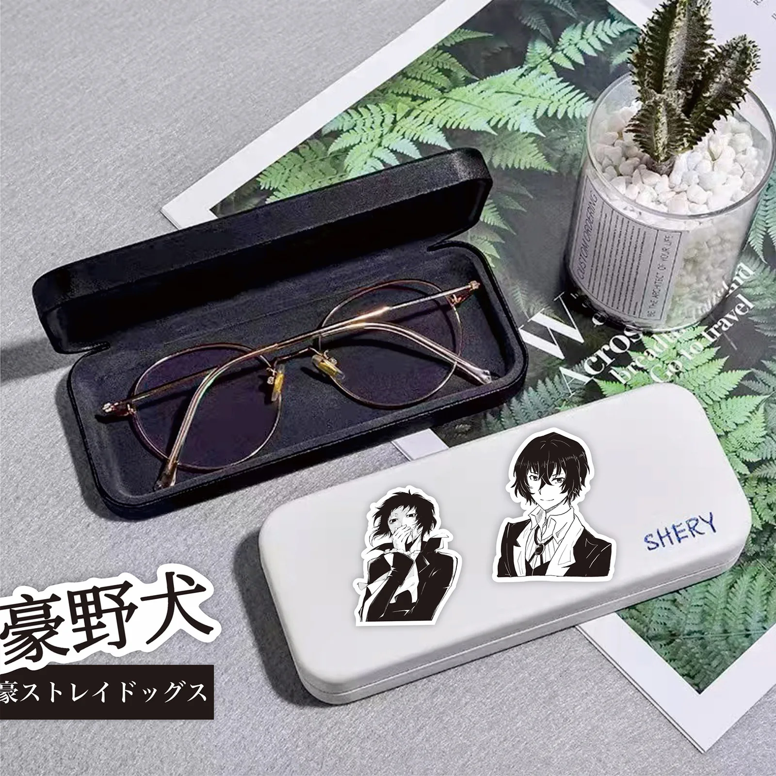 65PCS Bungou Stray Dogs Anime Stickers Black White Graffiti Decals Phone Laptop Motorcycle PVC Waterproof Kids Sticker Toy image 5