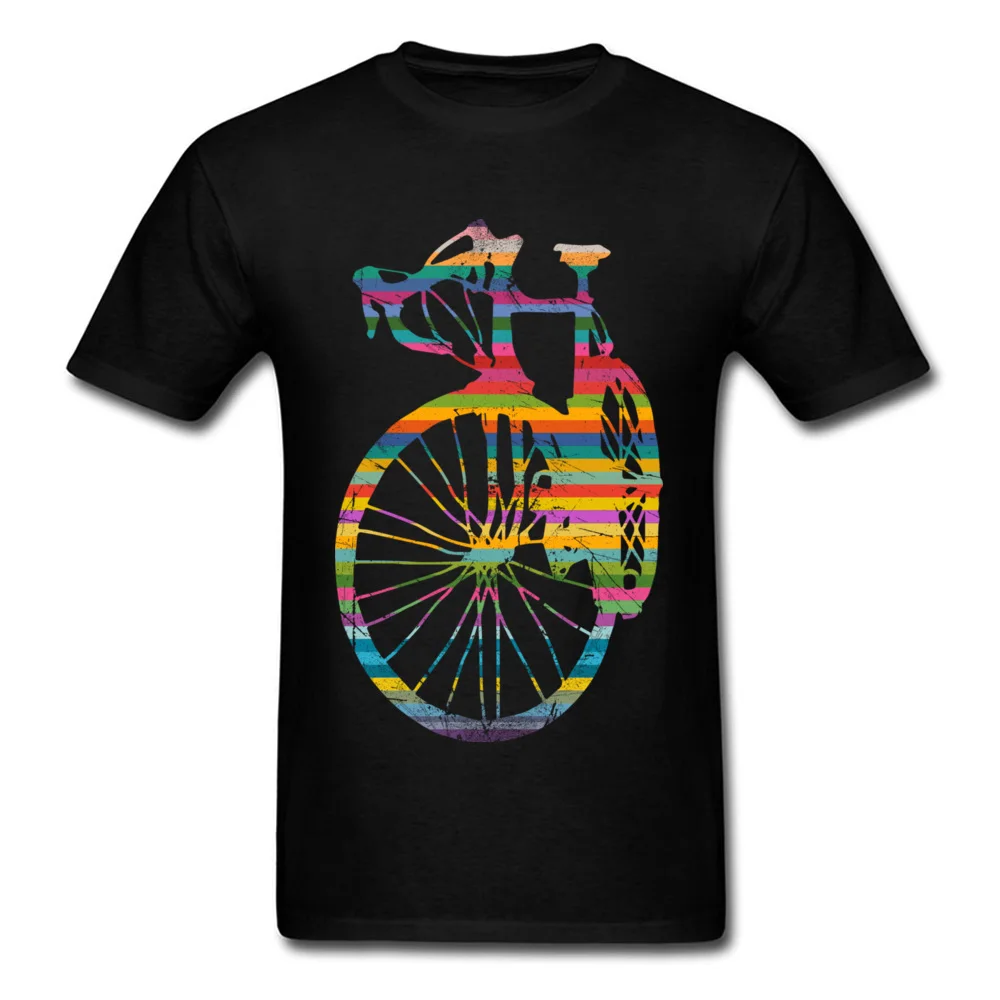 Fitted Men T Shirt Custom Tshirt  Rustic Grunge Racer Bicycle O-Neck 100% Cotton Tops & Tees Husband Gift Tee-Shirts