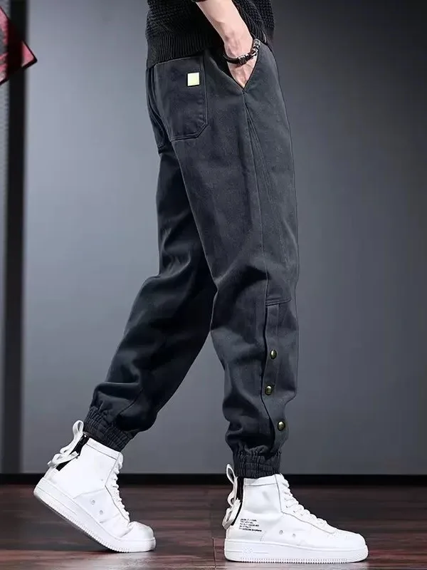 

American Workwear Loose Fit Men's Casual Pants Spring Autumn New Sle Versatile Spor Trousers Trendy Autumn Casual Long Tr...