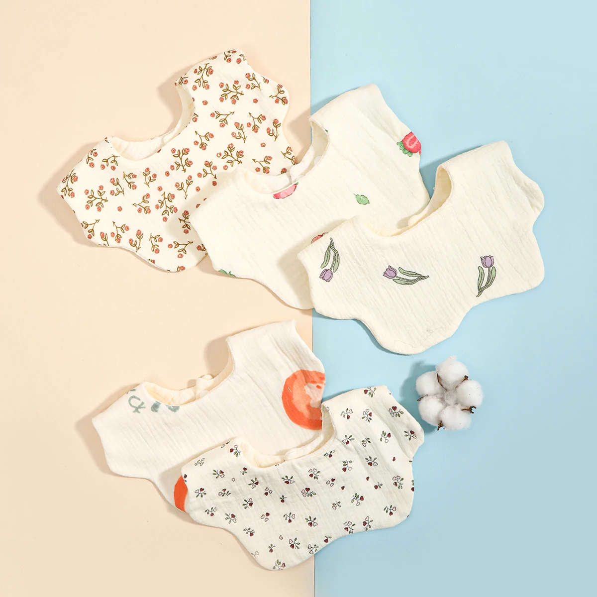 

1 шт. хлопковые марлевые детские нагрудники 360 Цветочный нагрудник для новорожденных Одежда для слюны для младенцев бандана шарф для маленьких девочек и мальчиков слюнявчик для кормления