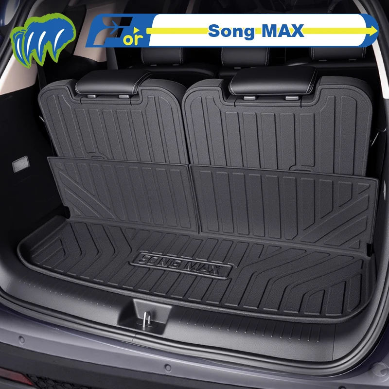 

For BYD Song MAX 2017-202 Custom Fit TPE Car Trunk Mat Cargo Mat 3D Shaped Laser Measured Trunk Liners Chair-back Protection Mat